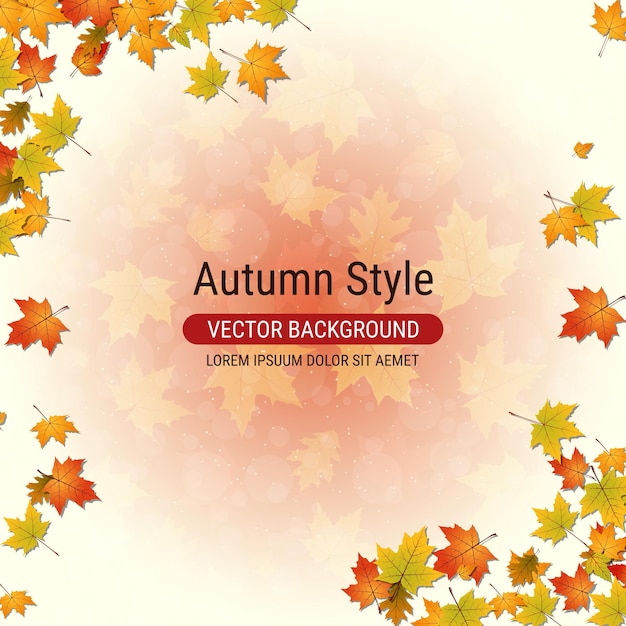 El elegante fondo vectorial de estilo otoño