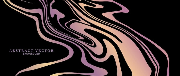 Elegante fondo vectorial de lujo con el efecto del oro líquido en un fondo negro para presentaciones de creatividad de decoración de diseño