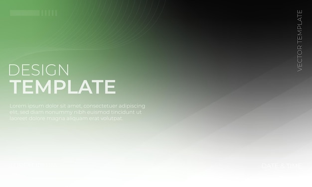 Elegante fondo verde negro y blanco con gradiente para el diseño de moda
