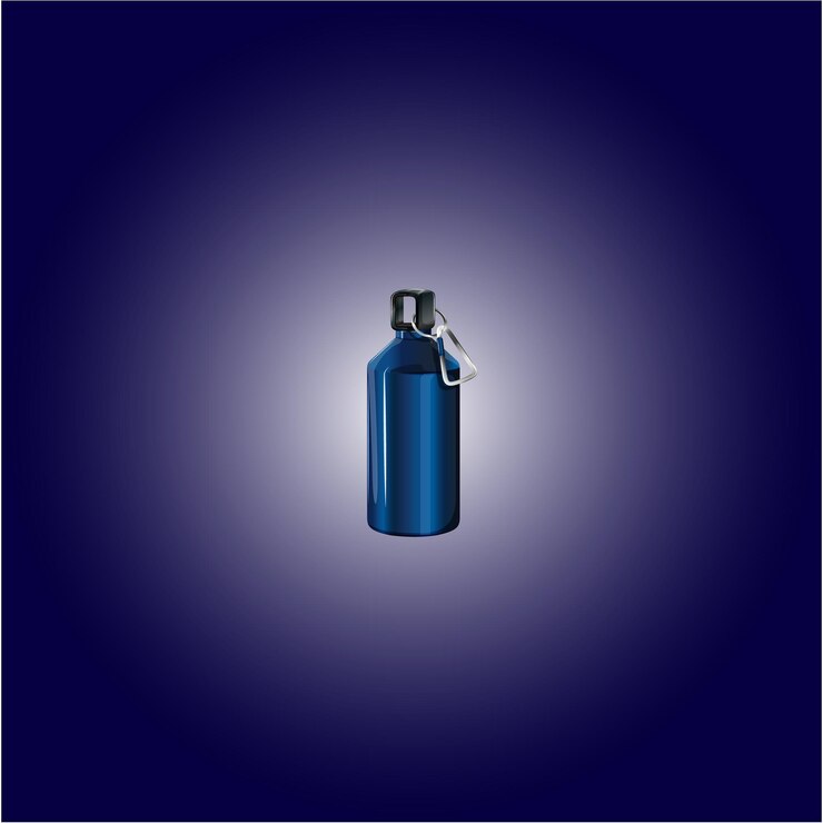 Vector el elegante formato eps vectorial de botella azul para diseños elegantes y modernos