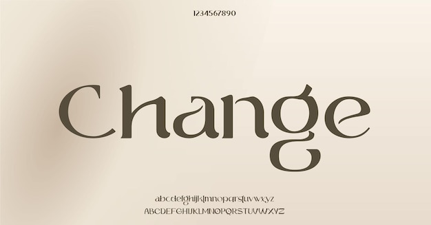 elegante fuente de alfabeto y número moda de mayúsculas premium diseño tipografía ilustración vectorial