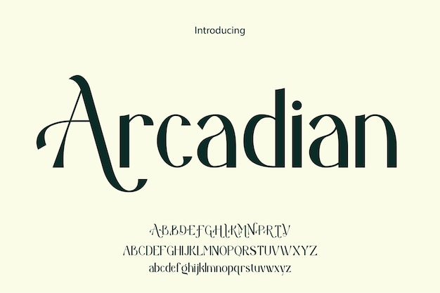 elegante fuente displat sans serif, carácter alfabético
