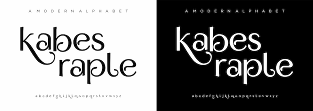 Vector elegante fuente de letras del alfabeto moderno letras clásicas diseños de moda minimalista tipografía fuentes serif modernas regulares