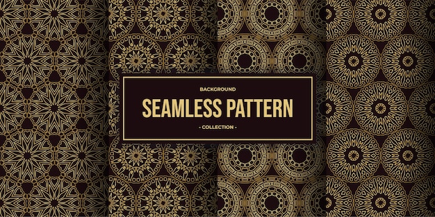 elegante, geométrico, floral, mandala, seamless, patrón