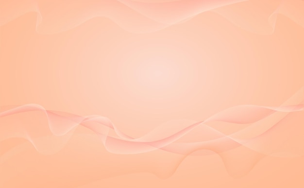 Elegante gradiente de fondo simple con ondas de tendencia en el estilo peach fuzz
