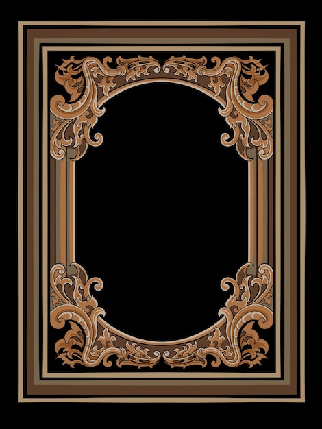 elegante y hermoso diseño de grabado antiguo para marcos y necesidades de invitación