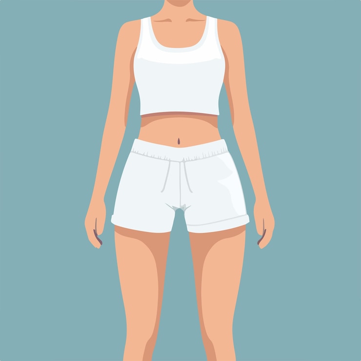 Vector el elegante icono de diseño plano de una mujer soltera con pantalones cortos en vector