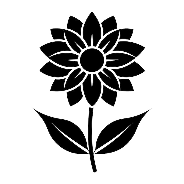 El elegante icono de la flor negra