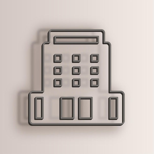 Elegante icono inmobiliario con efecto de alambre con fondo blanco antiguo
