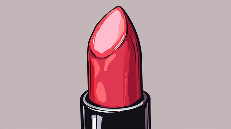 Vector elegante icono de maquillaje de lápiz labial en estilo vectorial