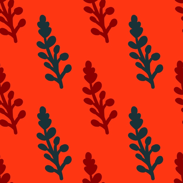 Elegante ilustración botánica en un diseño sin costuras