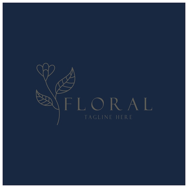 Elegante ilustración de marco floral y de hojas etiquetas spas identidad corporativa e invitaciones de boda