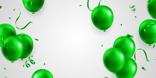Elegante ilustración vectorial 3D realista del fondo del globo verde