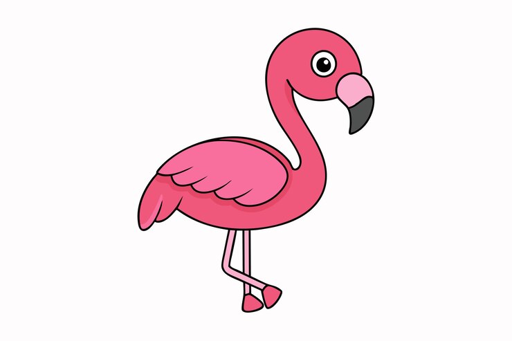 Elegante ilustración vectorial de flamenco con colores vibrantes y detalles intrincados
