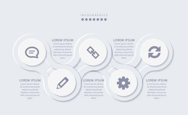 elegante infografía minimalista con 5 pasos