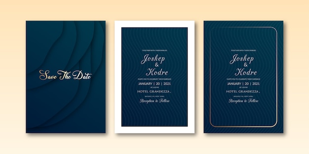 Vector elegante invitación en capas de color azul verdoso