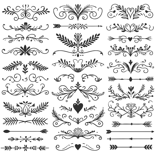 Elegante juego de separadores ornamentales