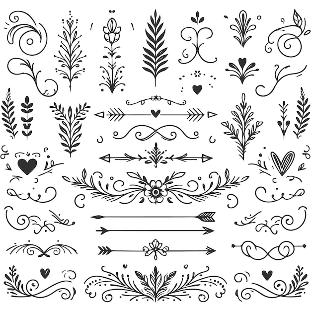 Elegante juego de separadores ornamentales