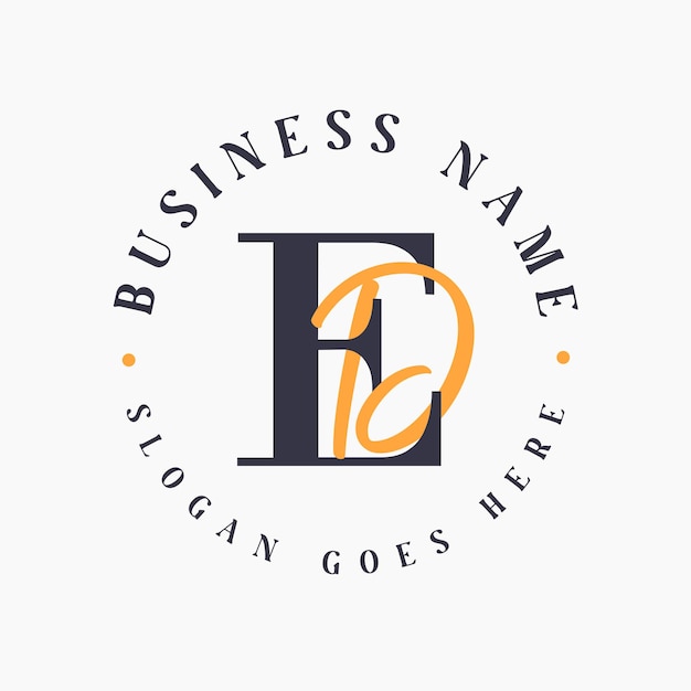 Elegante letra ED Iniciales Logotipo para marca corporativa Logotipo de letra ED para marcas de moda y belleza