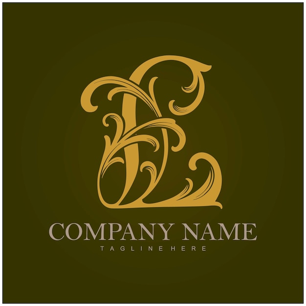 Elegante letra L hermoso logotipo