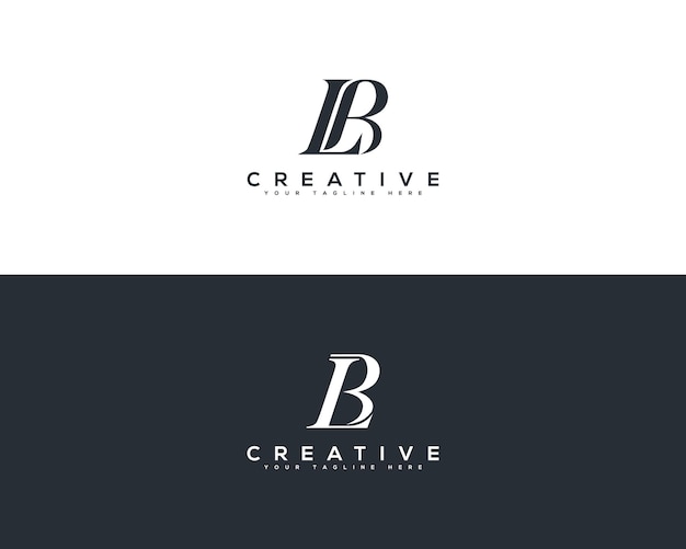 Elegante letra minimalista LB Logotipo atemporal y versátil diseño de identidad de marca