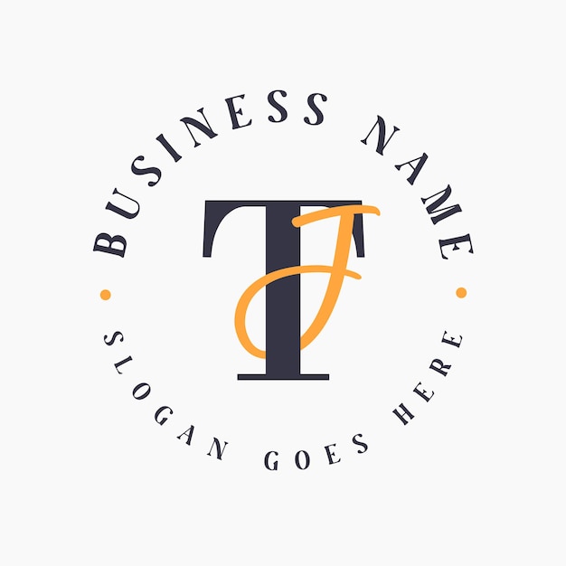 Elegante letra TJ Iniciales Logotipo para marca corporativa TJ Logotipo de letra para marcas de moda y belleza