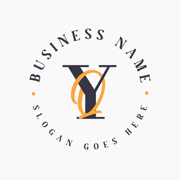 Elegante letra YQ Iniciales Logotipo para marca corporativa Logotipo de letra YQ para marcas de moda y belleza