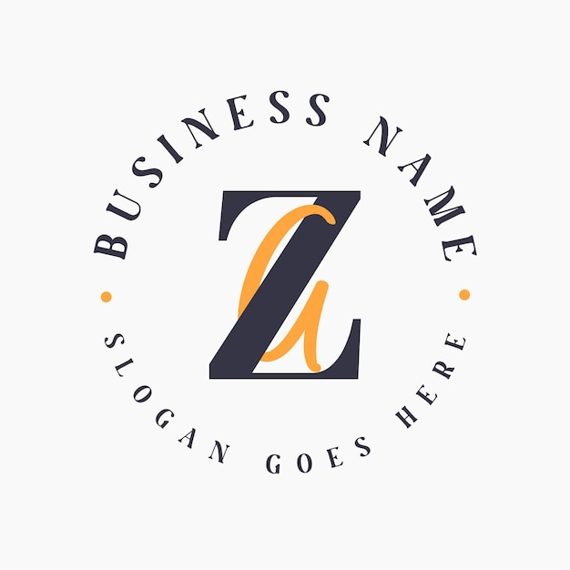 Elegante letra ZG Iniciales Logotipo para marca corporativa Logotipo de marca ZG para marcas de moda y belleza