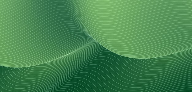 Vector elegante línea de movimiento corrugado fondo abstracto de degradado de fluido mixto verde de alto grado