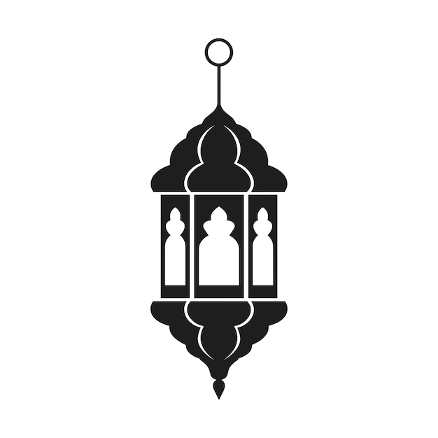 Elegante linterna árabe vectorial lámpara colgante islámica tradicional para el Ramadán Eid