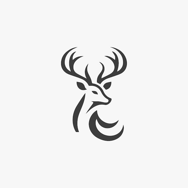 Elegante logo de ciervo