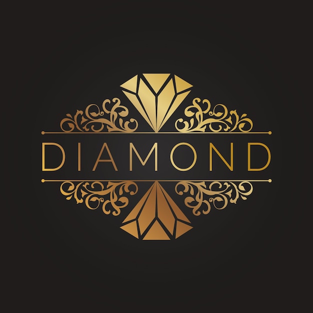 Vector elegante logo de diamantes