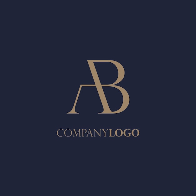 Elegante logo monograma ab