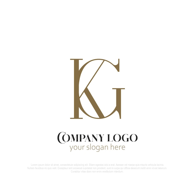 Elegante logo monograma KD