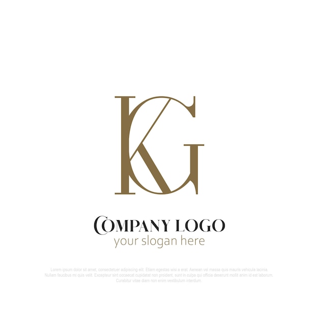 Elegante logo monograma kd