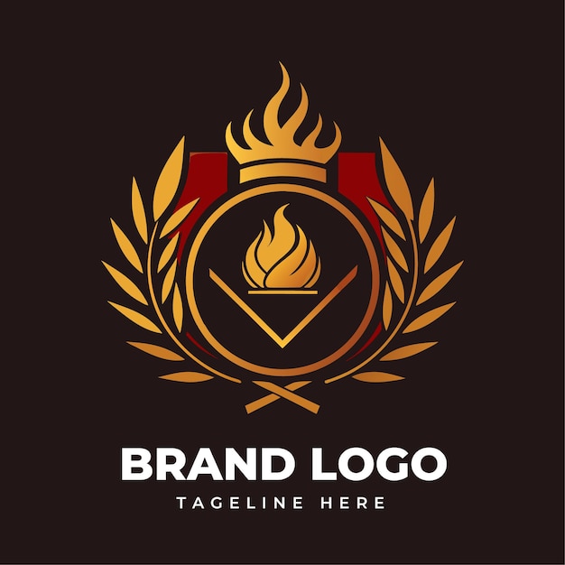 Elegante logotipo de barbacoa gradiente para la marca de restaurantes de lujo