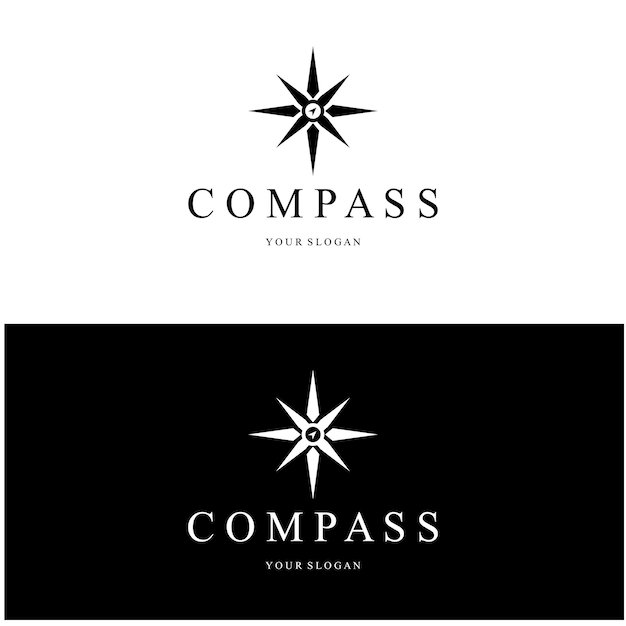Elegante logotipo de brújula vintage con elementos náuticos clásicos y diseño atemporal detallado retro
