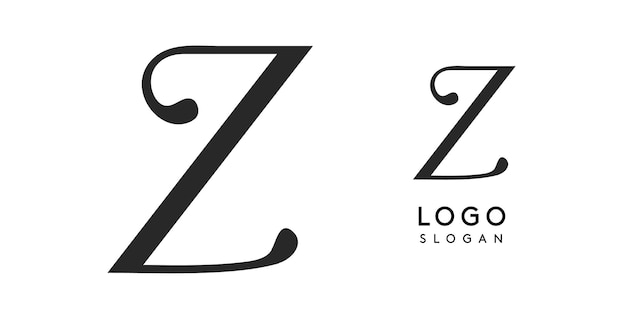 Elegante logotipo caligráfico elegante letra Z elegante tipografía para la marca señalización identidad corporativa adecuado para la moda belleza marcas de lujo plantilla minimalista moderna ilustración vectorial