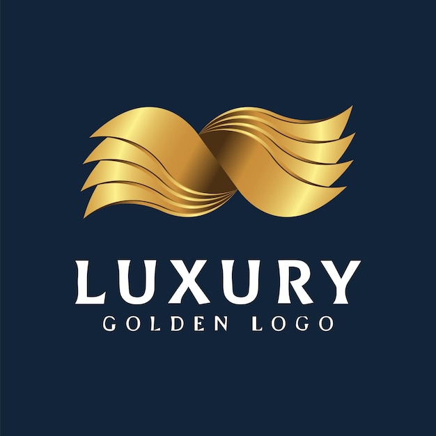 El elegante logotipo dorado