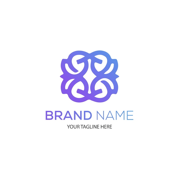 Elegante logotipo floral abstracto para la identidad de la marca