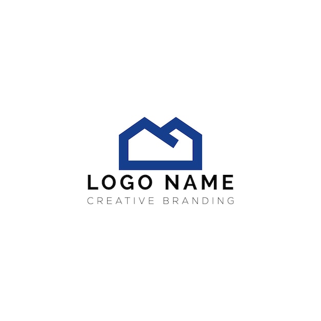 Elegante logotipo de letra M para la marca creativa