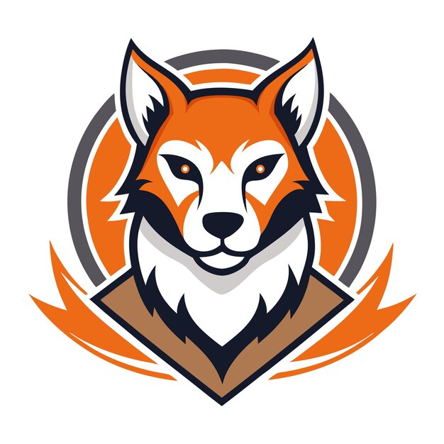 El elegante logotipo de la mascota de Fox para equipos de juegos y deportes electrónicos