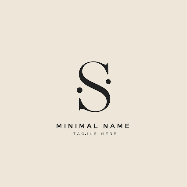 Elegante logotipo minimalista con la letra S