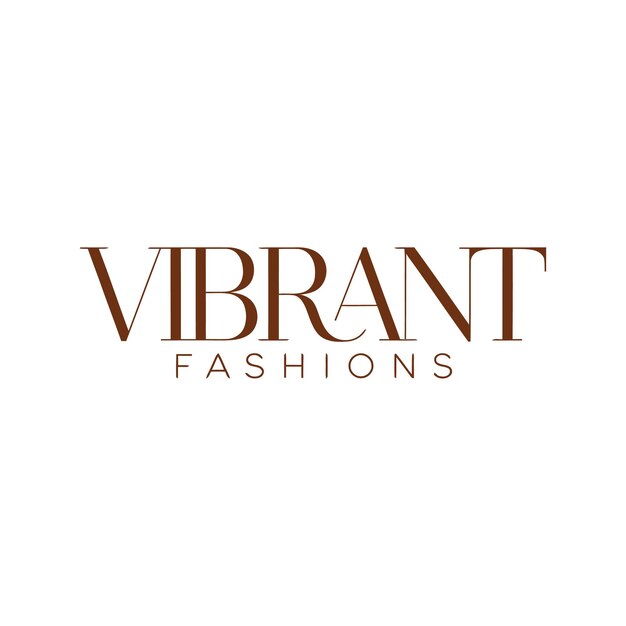 El elegante logotipo de moda con letras coloridas llamado modas vibrantes