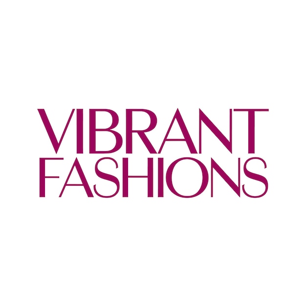 El elegante logotipo de moda con letras coloridas llamado modas vibrantes