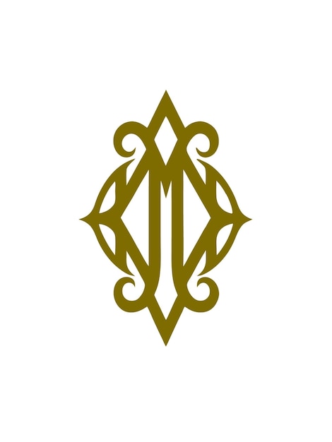 El elegante logotipo del monograma M