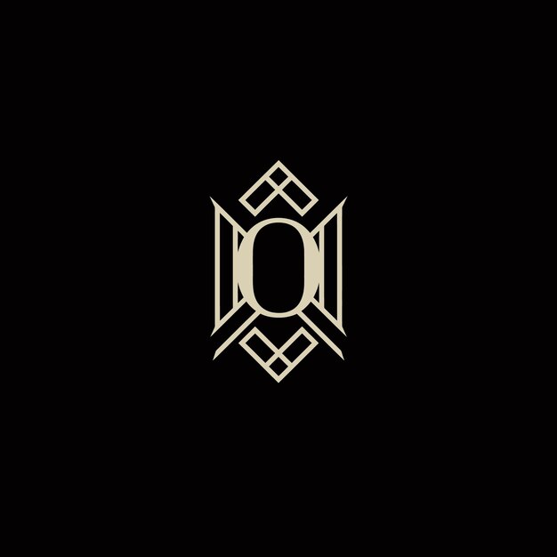 El elegante logotipo del monograma O