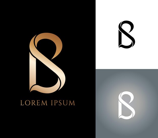El elegante logotipo del monograma SB