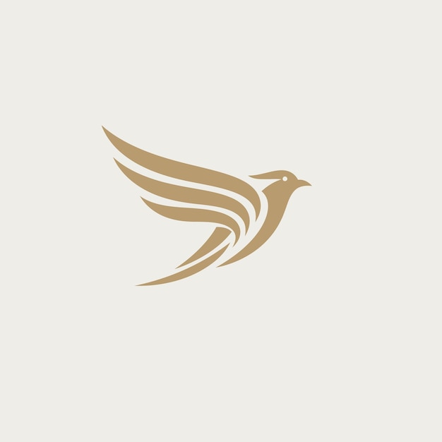 El elegante logotipo del pájaro dorado