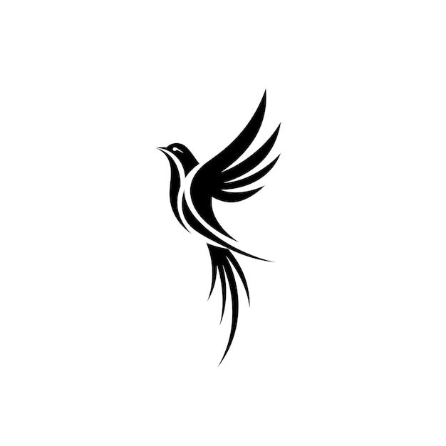 El elegante logotipo del pájaro volador